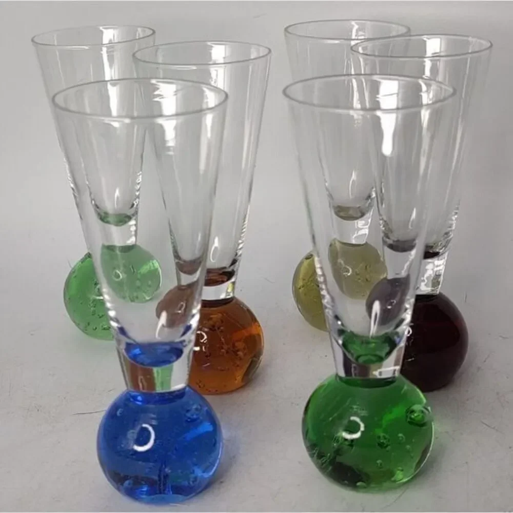 Vintage MCM ball base aperitif glasses‎